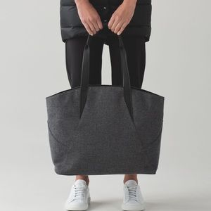 Lululemon All Day Tote, Dark Grey Wool Blend
